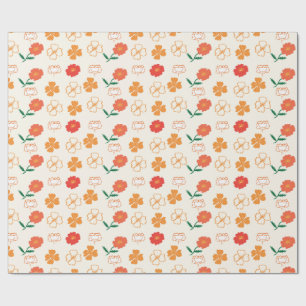 Goldene Mohnblumen Geschenkpapier