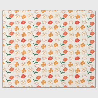 Goldene Mohnblumen Geschenkpapier