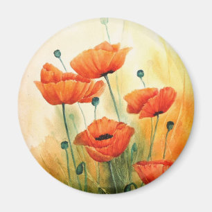 Goldene Mohnblumen Magnet