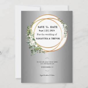 Goldene Momente: Unsere Save-the-Date-Einladung Einladung