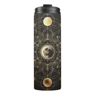 Goldene Mond-Alchemie Thermosbecher