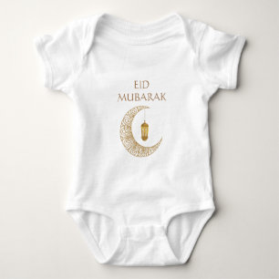 Goldene Mondsichel & Laterne Eid Mubarak Islamisch Baby Strampler