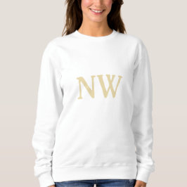 goldene Monogramm-Initialen für benutzerdefinierte Sweatshirt