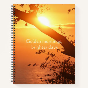 Goldene Morgen Heller Tage Strahlender Sonnenaufga Notizbuch