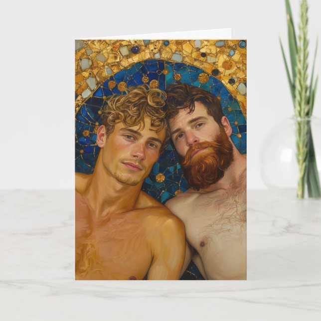 Goldene Mosaikumarmung Karte (Vorderseite)