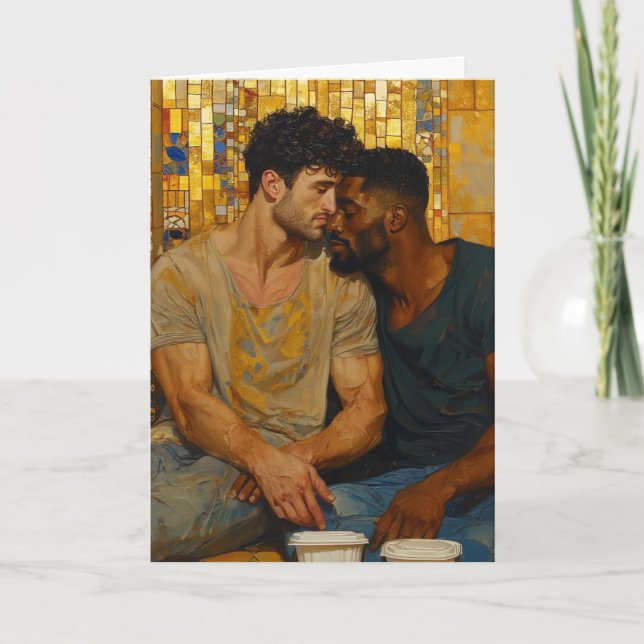Goldene Mosaikumarmung Karte (Vorderseite)