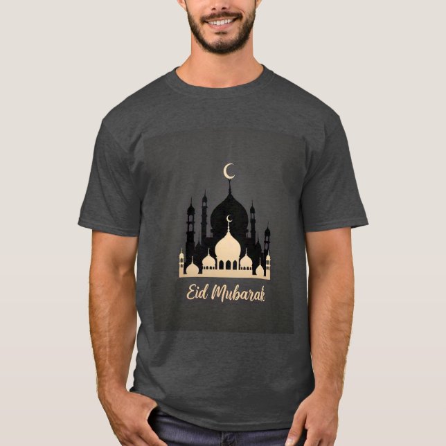 Goldene Moschee Eid Mubarak Mens Tshirt (Vorderseite)