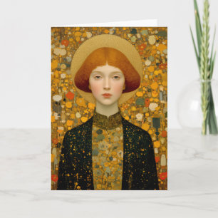 Goldene Muse der modernen Eleganz Feiertagskarte