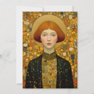 Goldene Muse der modernen Eleganz Feiertagskarte