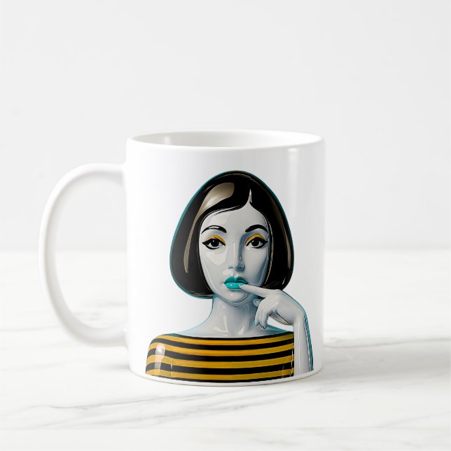 Goldene Muse Kaffeetasse (Links)