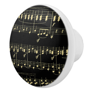 Goldene Musik auf schwarz Keramikknauf