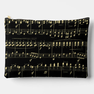 Goldene Musik auf schwarz Zubehörtasche