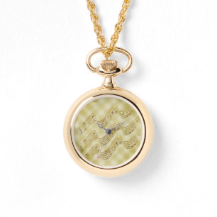 Goldene Musiknote Wraparound Goldwache Armbanduhr