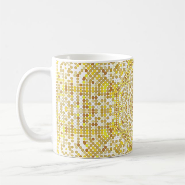Goldene Muster mit goldenen Mosaiken im By Kaffeetasse (Links)