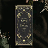 Goldene mystische Tarot-Karte Save the Date
