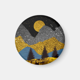 Goldene Nacht Magnet