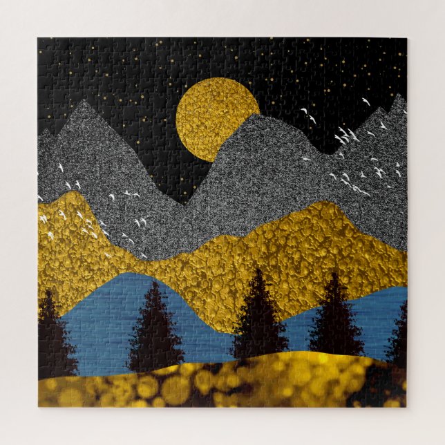 Goldene Nacht Puzzle (Vertikal)