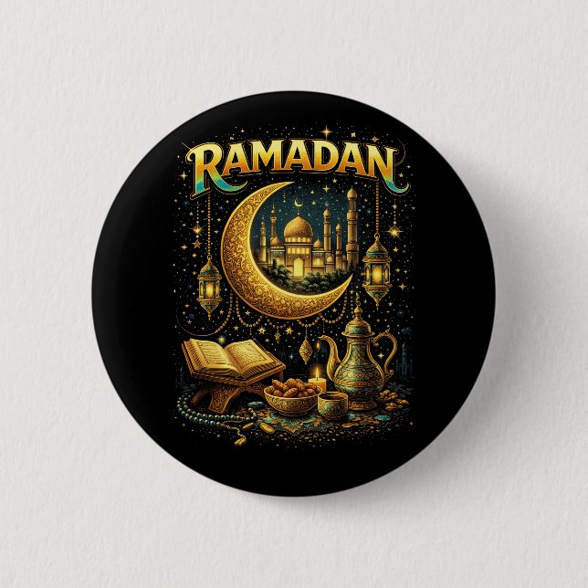 Goldene Nächte des Ramadan Button (Vorderseite)