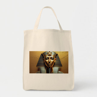 Goldene Nefertiti-Linienkunst-Tasche – Modernes Äg Tragetasche