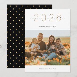 Goldene Neujahrs-Postkarte Feiertagskarte