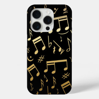 Goldene Noten auf schwarzem Hintergrund Case-Mate iPhone Hülle