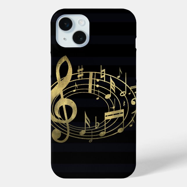Goldene Noten in ovaler Form Case-Mate iPhone Hülle (Rückseite)