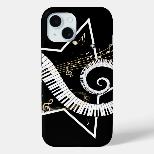 Goldene Noten von Musical Star Case-Mate iPhone Hülle (Rückseite)