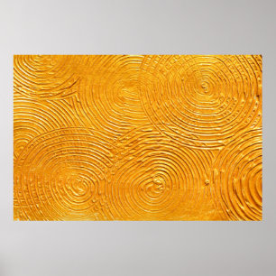Goldene Oberfläche, goldener Hintergrund, Malerei Poster