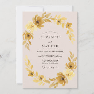 Goldene Ockerreben-Hochzeit Einladung