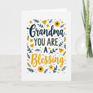 Goldene Oma Dankeskarte Karte