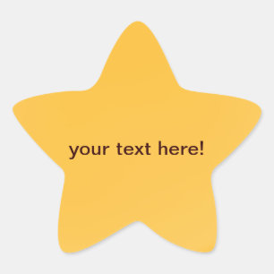 Goldene Orange - Sternaufkleber Stern-Aufkleber
