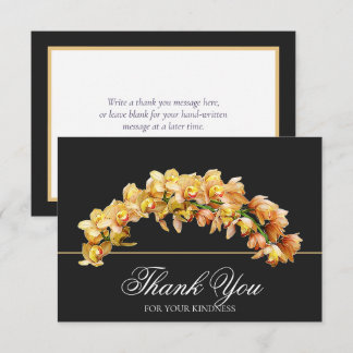 Goldene Orchideen-Blumenbogen Botanical Chic Danke