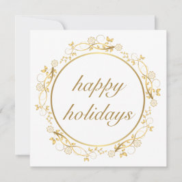 Goldene Ornament-Rahmen Weihnachtskarte Feiertagskarte