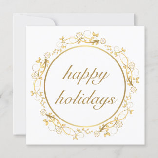 Goldene Ornament-Rahmen Weihnachtskarte Feiertagskarte