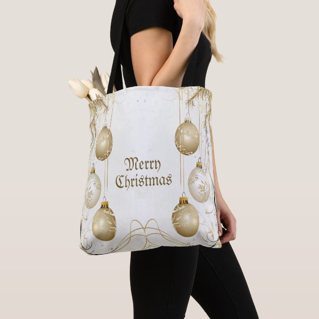 Goldene Ornamente Weihnachten (Von Nahem)