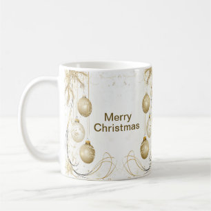 Goldene Ornamente Weihnachten Kaffeetasse
