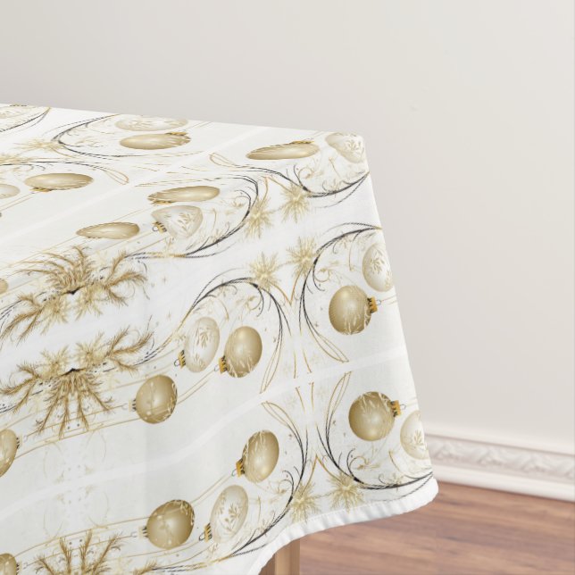 Goldene Ornamente Weihnachten Tischdecke (Beispiel)