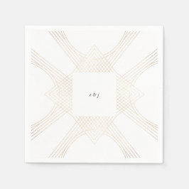 Goldene Oval Geometrische Art Deco Gatsby Hochzeit Serviette