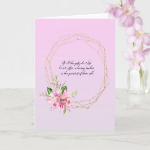 Goldene Oval Rahmen Muttertag Karte