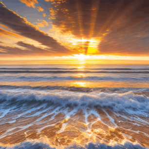 Goldene Ozeanuhr Große Wanduhr