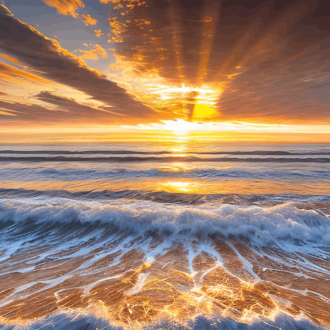 Goldene Ozeanuhr Große Wanduhr (Von Creator hochgeladen)