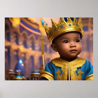 Goldene Palast des Prinzen-Babys Poster
