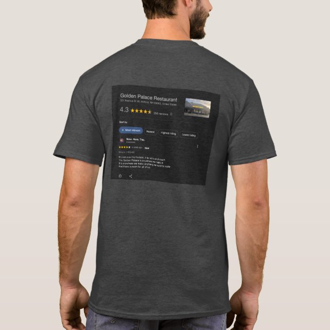 Goldene Palast T-Shirt (Rückseite)