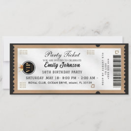 Goldene Parteieinladungskarte 2026 Einladung