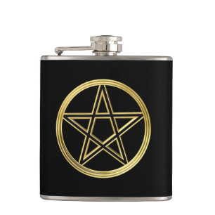 Goldene Pentagramm Flachmann