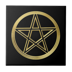 Goldene Pentagramm Fliese
