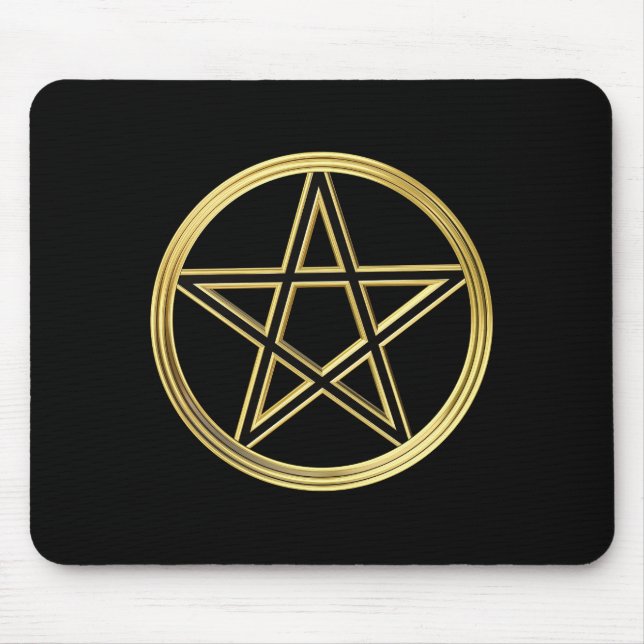 Goldene Pentagramm Mousepad (Vorne)