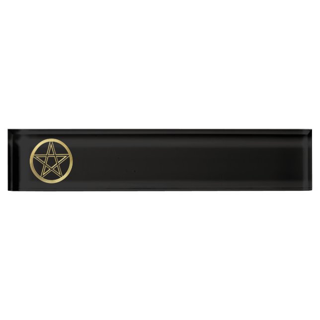 Goldene Pentagramm Namensplakette (Vorderseite)