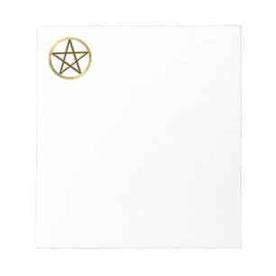 Goldene Pentagramm Notizblock