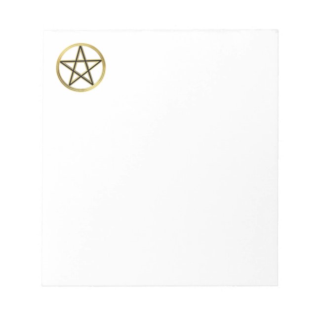 Goldene Pentagramm Notizblock (Vorderseite)